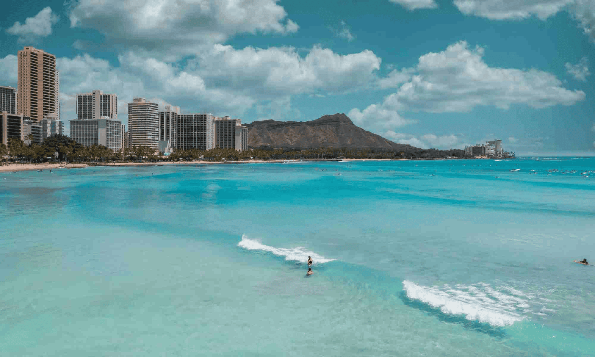 Waikiki Beach surfers