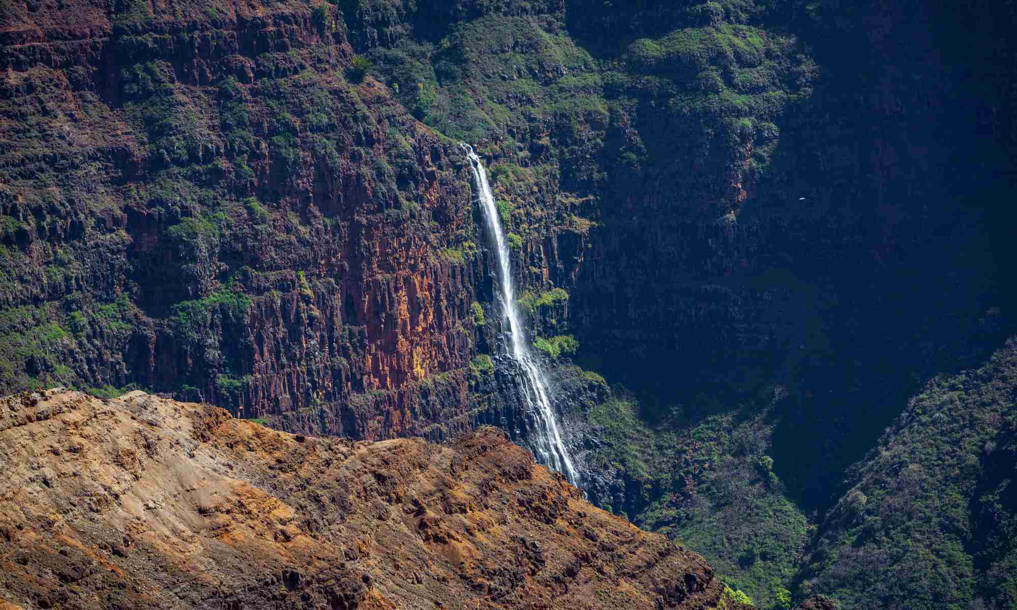 waterfall in Oahu