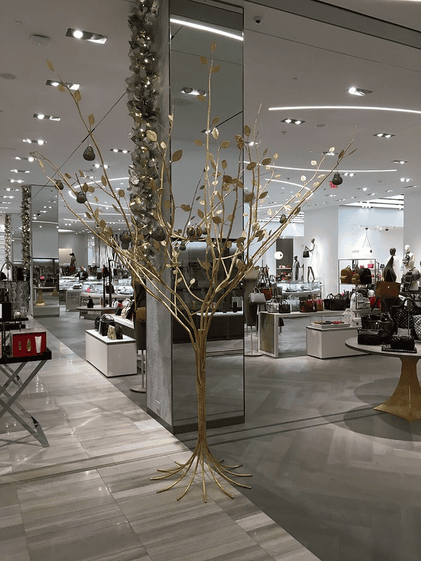 inside Saks 5th Avenue NYC at Christmas