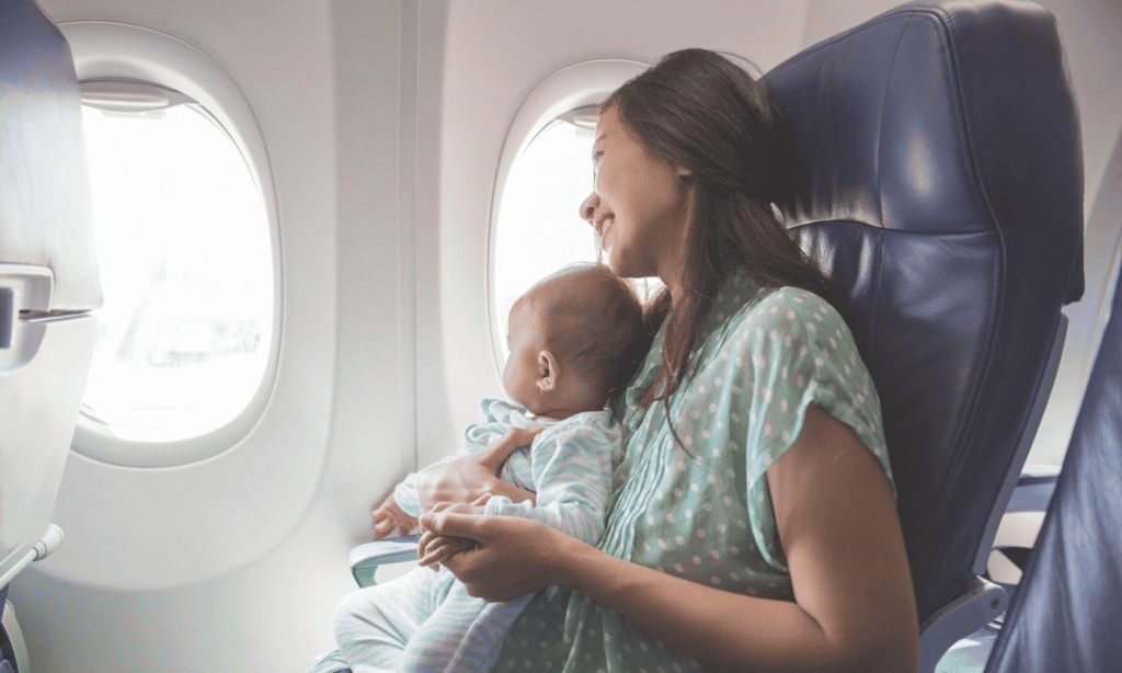 lap infant on airplane