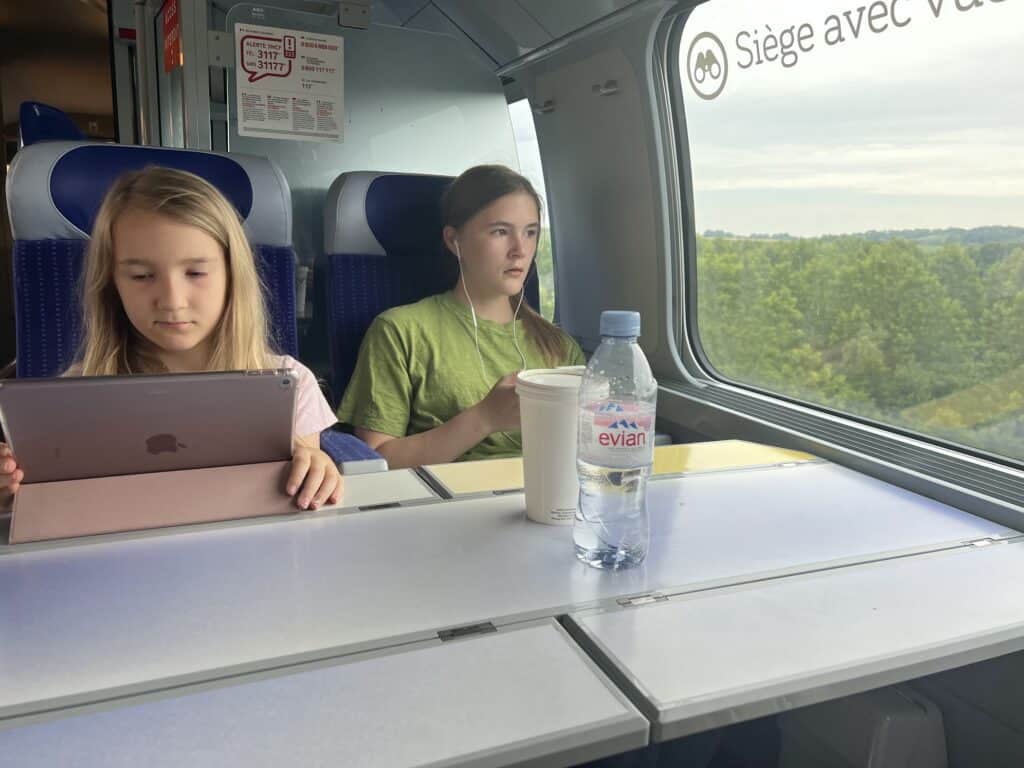 riding train in Europe