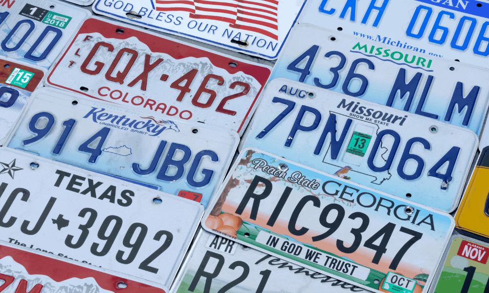 license plates