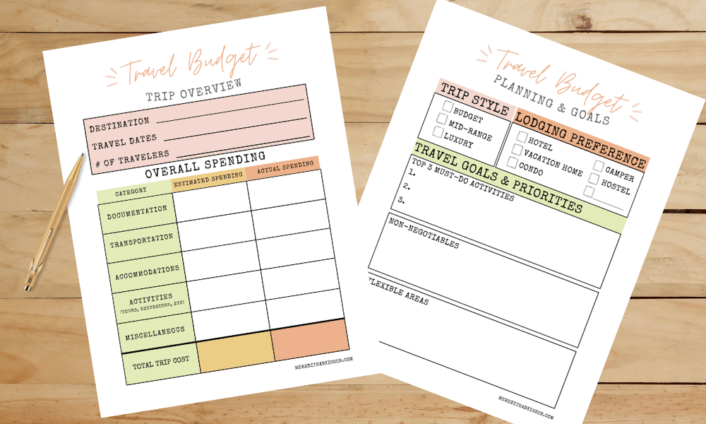 travel budget planner