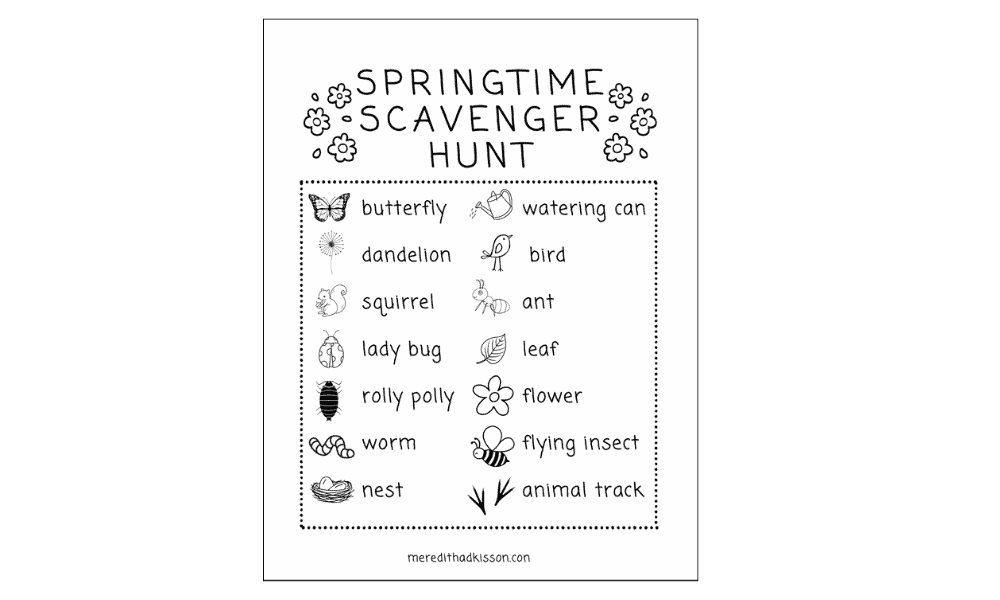 springtime scavenger hunt